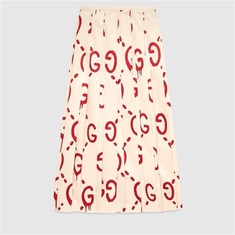 gucci skirt women|Gucci swan skirt.